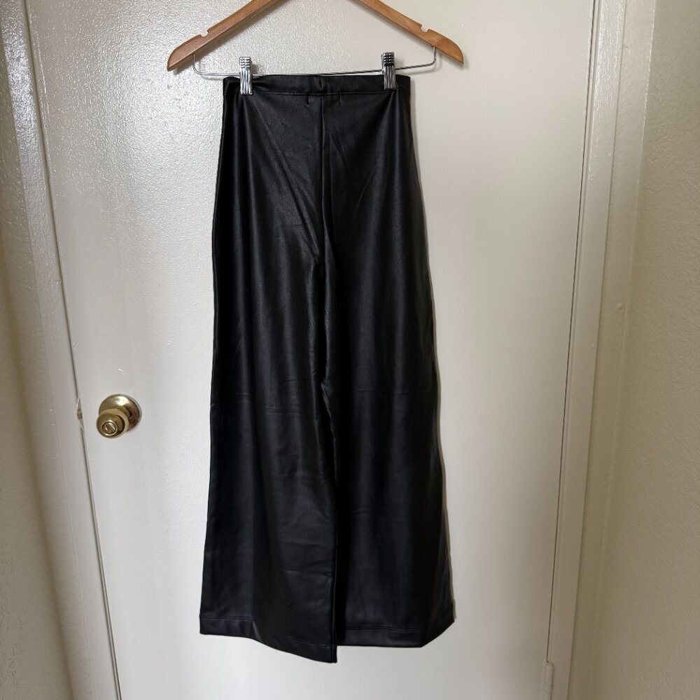 NWT Ripley Rader Black Vegan Leather Straight Leg Crop Pants 1 / XS​​ - Picture 6 of 6
